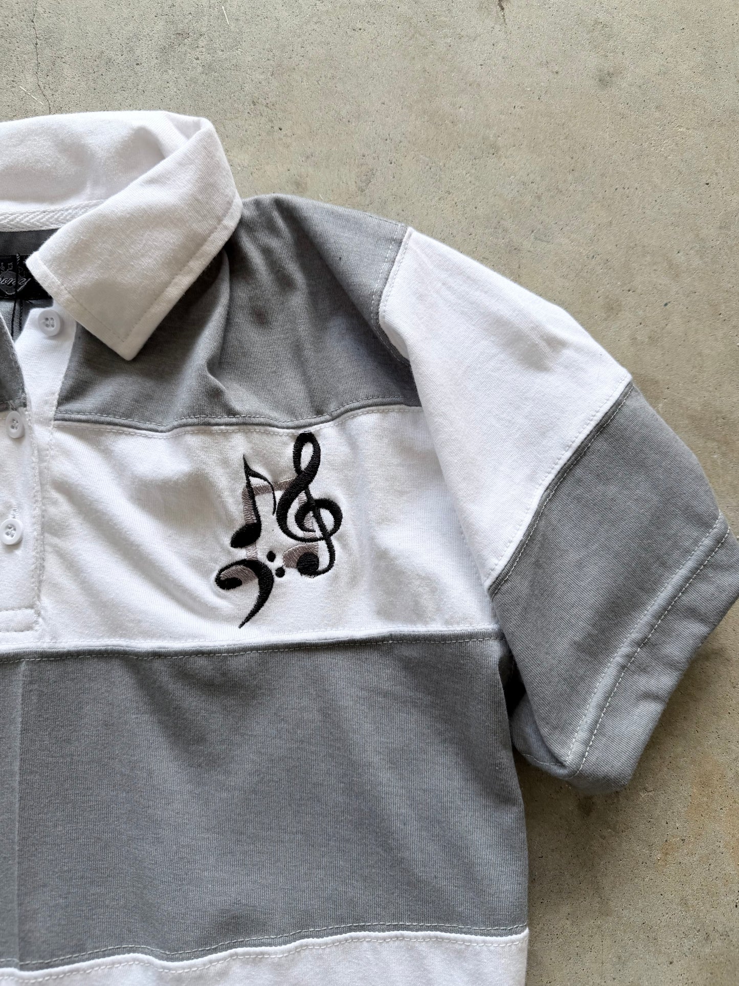 "symbol" embroidered polo t-shirt