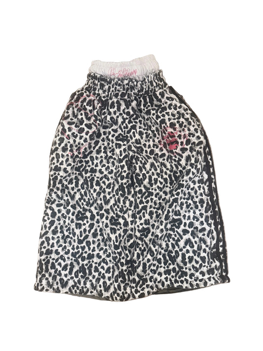 leopard + camo sweatshorts (reversible)