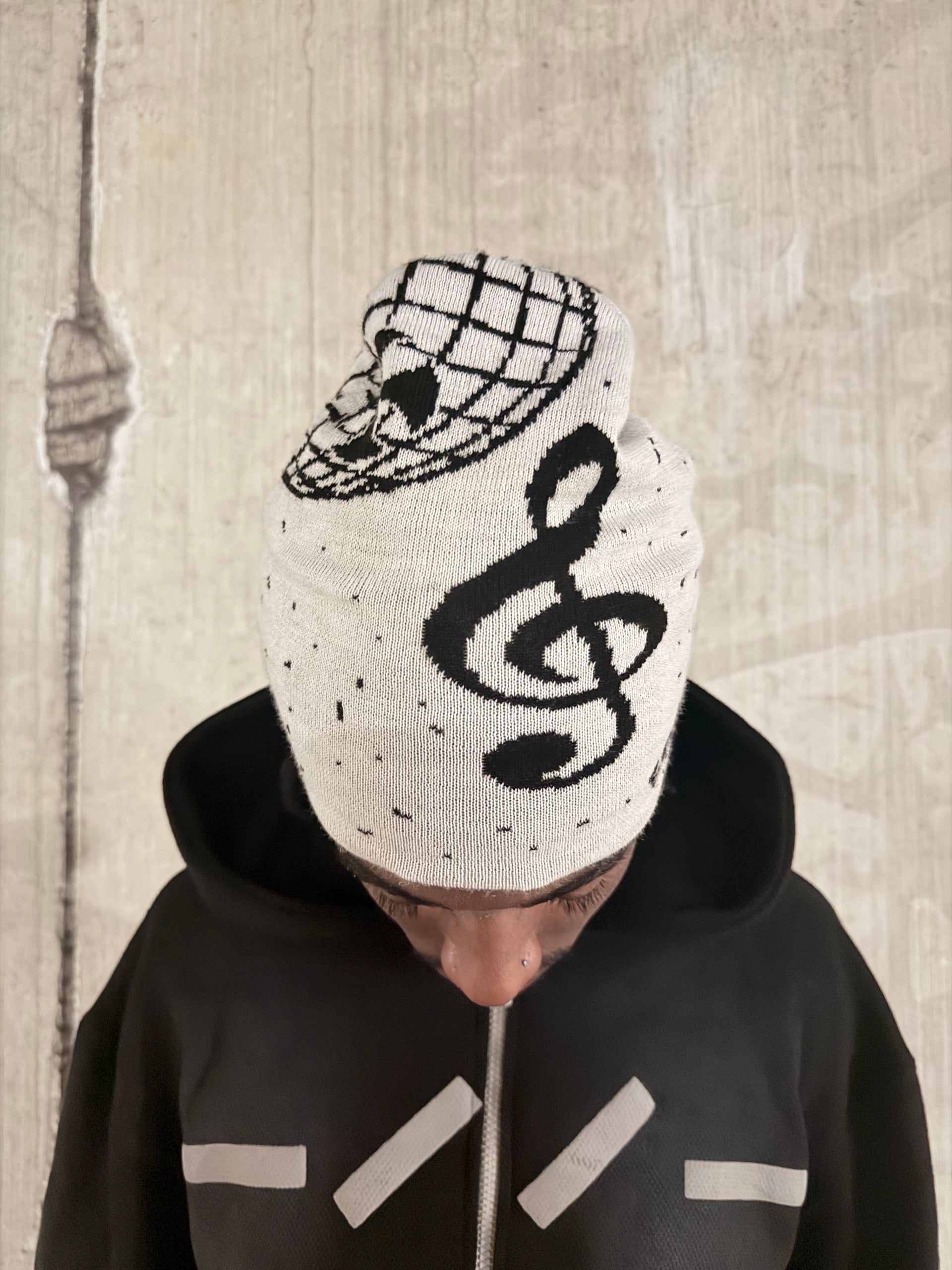 "world of music" beanie (premade)