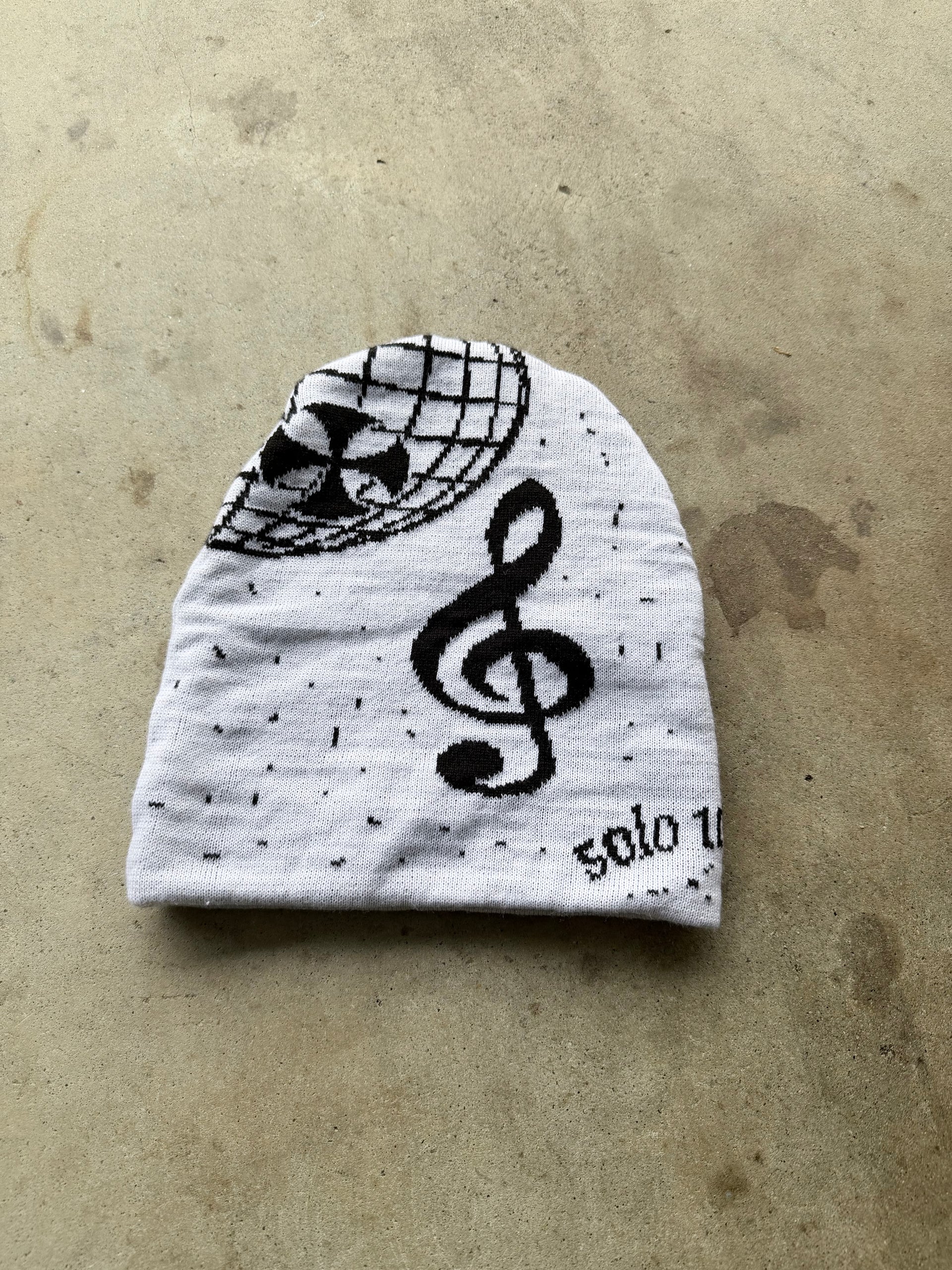 "world of music" beanie (premade)