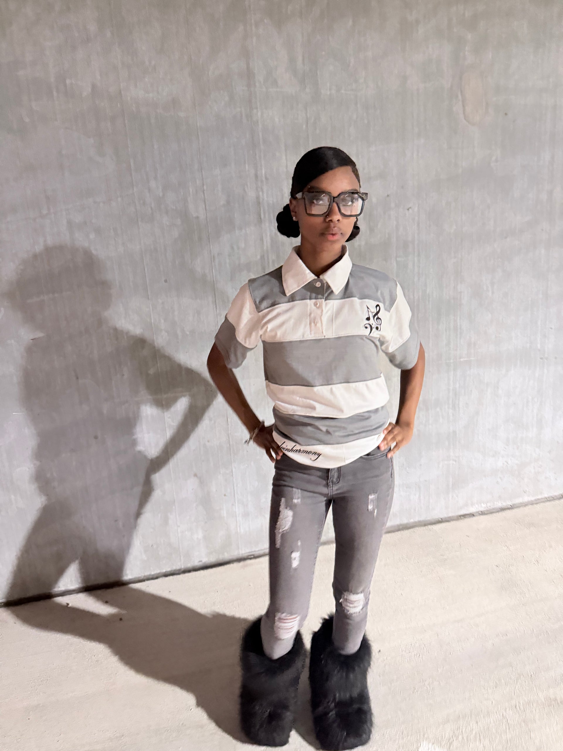 "symbol" embroidered polo t-shirt (premade)