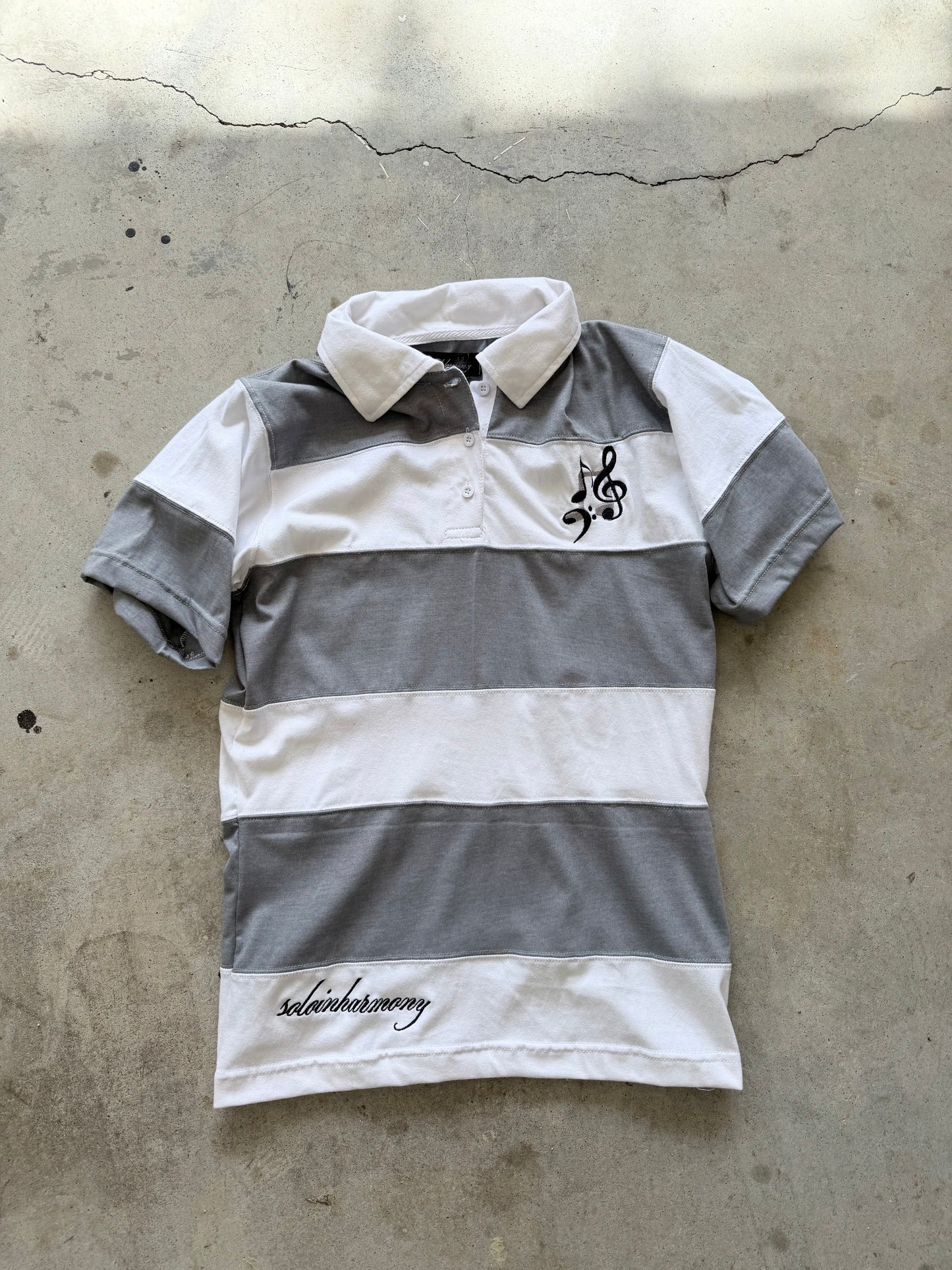 "symbol" embroidered polo t-shirt